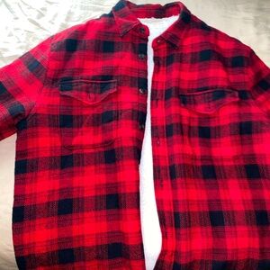 Aeropostale flannel Sherpa line jacket. Size large